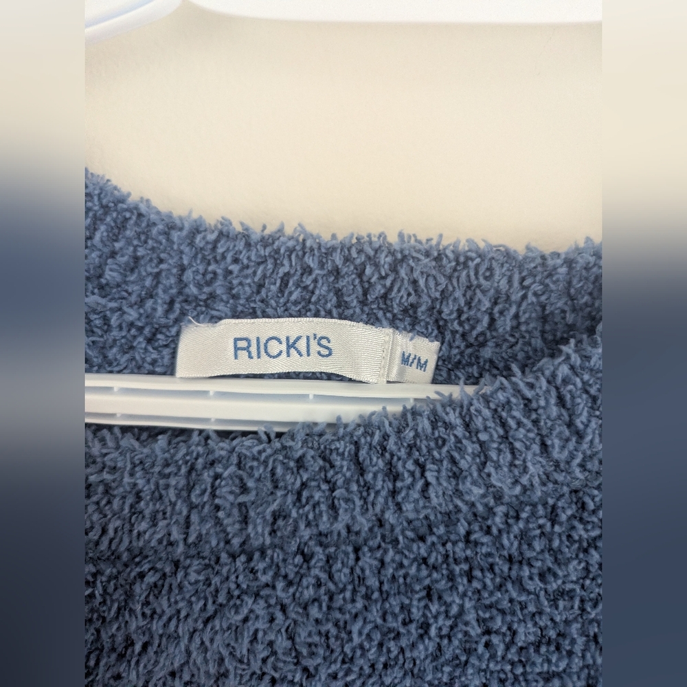 Ricki's Cozy Blue Crew Neck Sweater - Picture 2 of 5